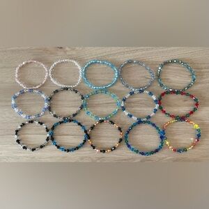Handmade crystal bicone bracelet in a variety of colors